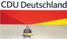  ?? FOTO: CHRISTIAN CHARISIUS/DPA ?? Wieder einer der Favoriten: Friedrich Merz bei seiner Rede auf dem CDUBundesp­arteitag im Dezember 2018.