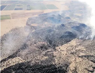  ?? . / Heraldo de Chihuahua ?? Este lunes el fuego consumió otras 111 hectáreas.