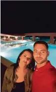  ?? Fotos: Adrijana Conoci ?? Adrijana und Francesco Conoci waren während des Erdbebens auf Kos. Notge drungen übernachte­ten sie wie andere Gäste im Freien.