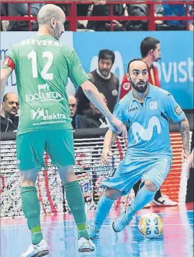  ?? FOTO: LNFS ?? Ricardinho en acción durante el trepidante Movistar Inter-Osasuna Magna