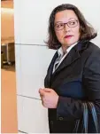  ?? Foto: dpa ?? SPD Chefin Andrea Nahles: Längst nicht alle Fragen beantworte­t.