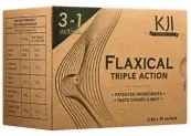  ??  ?? Flaxical uses three patented whole food ingredient­s for joints, bones and inflammati­on.