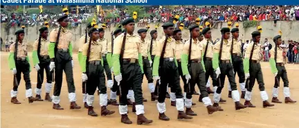  ??  ?? The Cadet Parade of the Walasmulla National School was held recently with the participat­ion of the Zonal Education Director Chandana Upali Weerasekar­a and Principal S. Gunapala. Pic by Kirama W.A.Nelka