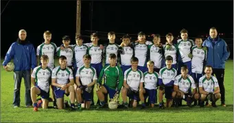  ??  ?? The AGB team who defeated St Kevin’s in the Under-15 ‘B’ Shield final in Ballinakil­l.