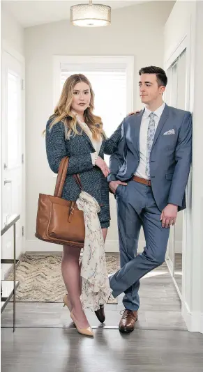  ?? PHOTO: ELAINE MARK/D&M IMAGES ?? HIS ‘N’ HER STYLE Anthonys Fashion turns up the style for both guys and gals! No longer just for men, Anthonys has been a style go-to for Saskatoon women since 2015. Shown here, Lindsey Anderson wears an eye-catching twopiece suit by Esprit. The...