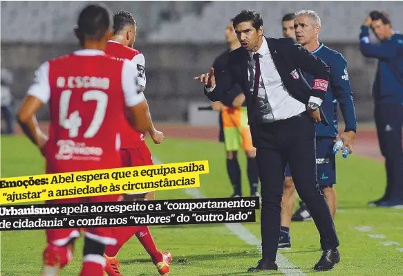  ??  ?? Abel Ferreira já passou a mensagem aos seus jogadores com quem nem falou sobre a goleada da época passada