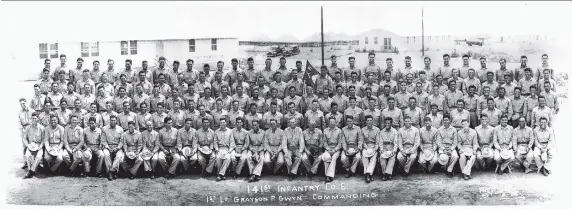  ??  ?? Company E in the 141st Infantry 36th Division based out of El Paso.