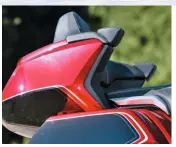  ??  ?? Pillion seat is higher and with more useable arm rests then the previous Wing