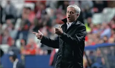  ?? Picture: ARMANDO FRANCA, AP ?? SHOT CALLER: With a rock-solid rearguard, Jose Mourinho believes that Manchester United will be in with a chance of winning matches against the big teams.