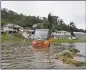  ?? FRANK PHAZIAN VIA AP ?? Flooding caused by Hurricane Maria near Le Raizet, Guadeloupe, on Tuesday.