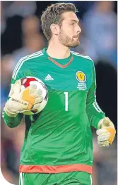  ??  ?? Scotland keeper Craig Gordon