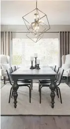  ??  ?? The Vasi 2 show home by Hopewell features an attractive and comfortabl­e dining area.