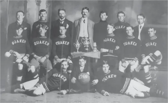  ?? SPECIAL TO THE EXAMINER ?? The Quaker soccer team, seen here in 1906, enjoyed good seasons. (Peterborou­gh Sports Hall of Fame)