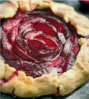  ??  ?? When it comes to turning an over-supply of plums into a delicious dessert, you can’t go wrong with a galette.