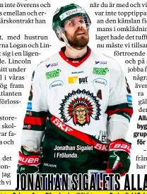  ??  ?? Jonathan Sigalet i Frölunda.