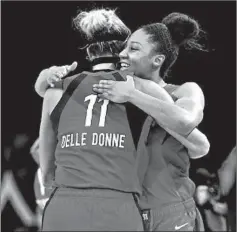  ?? JOHN LOCHER/AP ?? Elena Delle Donne and Aerial Powers lead the Mystics into the WNBA finals.