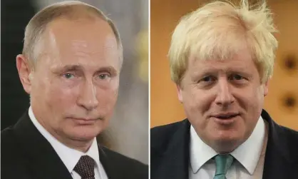  ??  ?? Vladimir Putin (left) and Boris Johnson. The prime minister sat on the report before the general election and only cleared it for release in December. Composite: Barcroft Media/EPA
