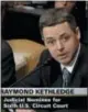  ?? C-SPAN VIA AP ?? In this image from video provided by C-SPAN, Raymond Kethledge testifies during his confirmati­on hearing for the Sixth U.S. Circuit Court on Capitol Hill in Washington. President Donald Trump is closing in on his next Supreme Court nominee, with three federal judges leading the competitio­n to replace retiring Justice Anthony Kennedy.