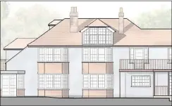  ??  ?? Paul O’Grady’s house features blue-painted bricks - and this image shows how it will look once the work is complete