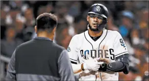  ?? GREGORY BULL/AP ?? Padres rookie Fernando Tatis Jr. likely will miss the rest of the season with a back injury.