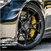  ??  ?? Alloy wheel design is close to production spec