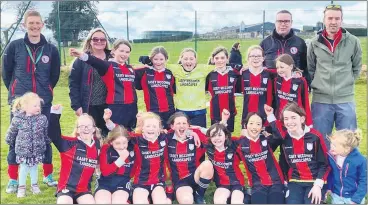  ?? ?? The Kilworth Celtic girls U11 team which played Park Utd.