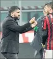  ?? FOTO: EFE ?? Gattuso Da carácter al Milan