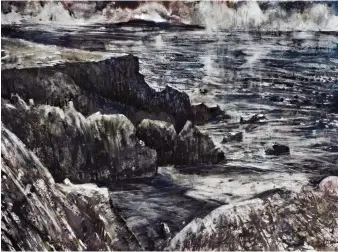  ??  ?? Derwent Tinted Charcoal painting, by Robert Dutton