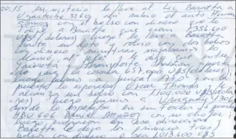  ??  ?? 12 de agosto del 2009, 20:15. El exdirector argentino que trataba a Paraguay de “angurrient­o” entregó 1.100.000 dólares, más de G. 6.000 millones al cambio actual. Tiene orden de captura.