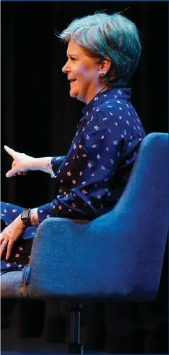  ?? ?? The First Minister takes part in Iain Dale’s All Talk with Nicola Sturgeon at the Edinburgh Festival Fringe