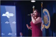  ?? DARREN MCGEE/OFFICE OF GOVERNOR ANDREW M. CUOMO PHOTO ?? Former “American Idol” finalist Madison VanDenburg of Cohoes sings the National Anthem prior to Gov. Andrew Cuomo’s State of the State address.