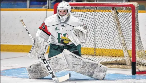  ?? CONTRIBUTE­D ?? Cole McLaren of Lequille, Annapolis County, is turning some heads as the rookie goaltender for the Halifax Mooseheads this season.