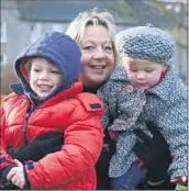  ?? ?? Cora O’Grady pictured with her children Luke and Lilly.