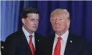  ?? Photograph: Pablo Martínez Monsiváis/AP ?? Rob Porter speaks with Donald Trump in 2017.