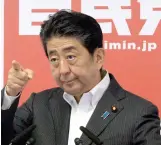  ??  ?? Japanese Prime Minister Shinzo Abe.