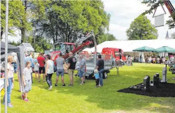  ??  ?? Die Gewerbesch­au passt gut zum Inneringer Seefest. Das stellen die Organisato­ren erneut fest.