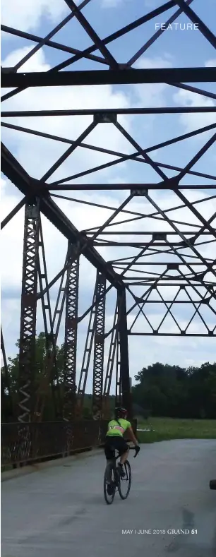  ??  ?? More than 200 kilometres and 46 river crossings made for a memorable bike ride for Matthew Kadey, left, and Tabi Ferguson.