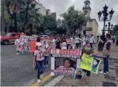  ?? CORTESÍA ?? The group We Are All One, Collective Looking for Disappeare­d From Nuevo León in Nuevo Laredo, Tamaulipas traveled to Mexico City in August to demand the president meet with them.