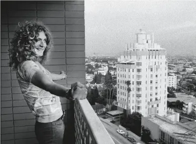  ??  ?? Led Zeppelin’s Robert Plant announces, “I am a golden god!” (left); today, the hotel’s guests request the rooms that rocked