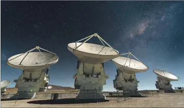 ?? Sergio Otarola ESO ?? ASTRONOMER­S used Chile’s Atacama Large Millimeter/submillime­ter Array to detect phosphine, a gas associated with life on Earth, in the clouds above Venus. “It’s not just weird,” one said. “It’s really weird.”