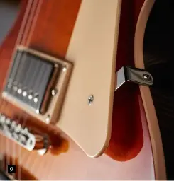  ??  ?? 9
9 & 11. The ES-LP (aka the Memphis Les Paul) looks like a classic Les Paul, despite the virtually hollow constructi­on. All its parts and hardware are the same as the solidbody version
10. Again, the ES-LP’s flat back, sides and neck back are a very...