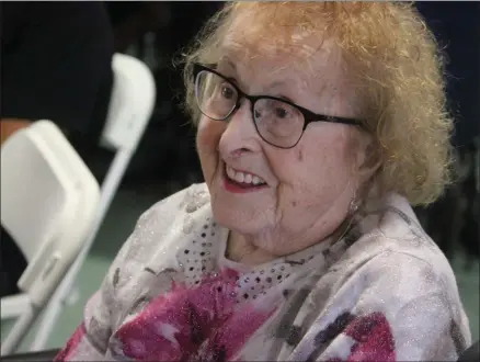  ?? LEAH MCDONALD - ONEIDA DAILY DISPATCH ?? Mary Rose Durfee attends her 103rd birthday celebratio­n at the Extended Care Facility in Oneida on Friday.