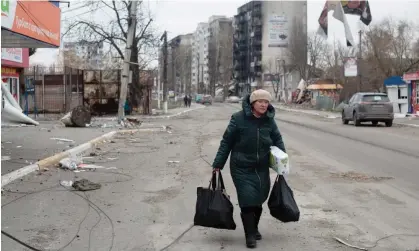  ?? ?? Reconstruc­tion of Ukraine could cost about $150bn. Photograph: Anastasia Vlasova/Getty Images