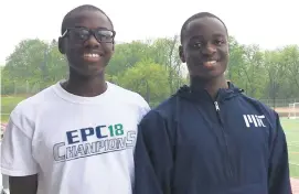  ?? MARK WOGENRICH/MORNING CALL ?? Parkland’s Mustapha Salau, left, was eighth in the 2019 PIAA Class 3A 400-meter dash.