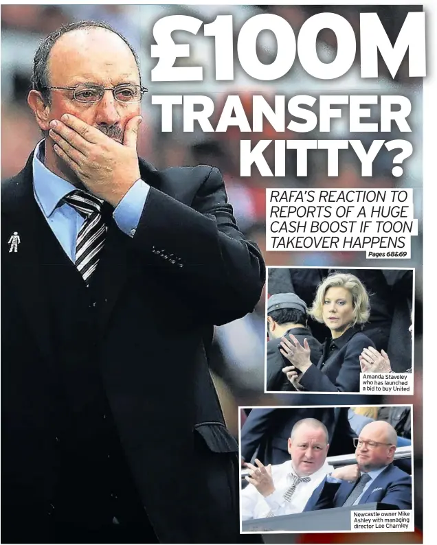  ??  ?? Amanda Staveley who has launched a bid to buy United Newcastle owner Mike Ashley with managing director Lee Charnley