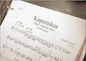  ??  ?? “KOPERNIKUS,” called a mystic tale by French composer Claude Vivier, will be performed at Ojai.