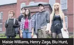  ??  ?? Maisie Williams, Henry Zaga, Blu Hunt, Charlie Heaton and Anya Taylor-Joy