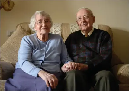  ??  ?? „ Barbara and Jimmy Hamilton now live at a retirement home in their home town of Hamilton and have celebrated their platinum wedding.