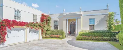  ?? DOUGLAS ELLIMAN REAL ESTATE/COURTESY ?? The six-bedroom, six and one-half bathroom, French Regency-style home was designed and built in 1959 by Clarence Mack.