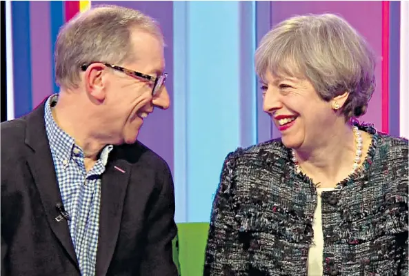  ??  ?? May’s appearance on The One Show with husband Philip cemented her status among her millennial fans